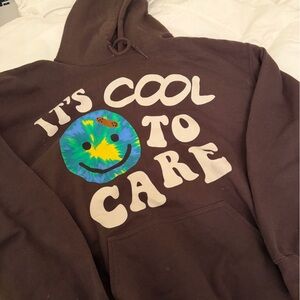 LONELY GHOST Dark Brown Hoodie